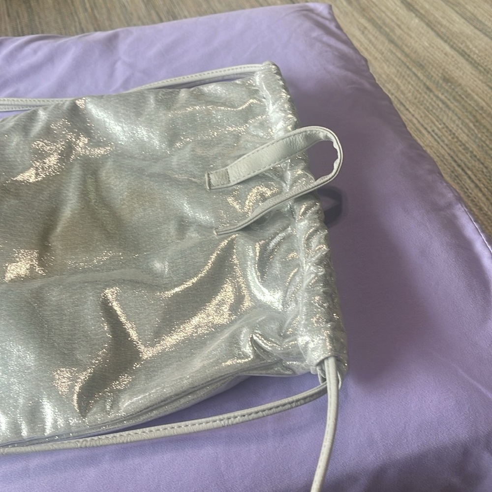 Shimmering Silver Glamor Drawstring Backpack - image 5